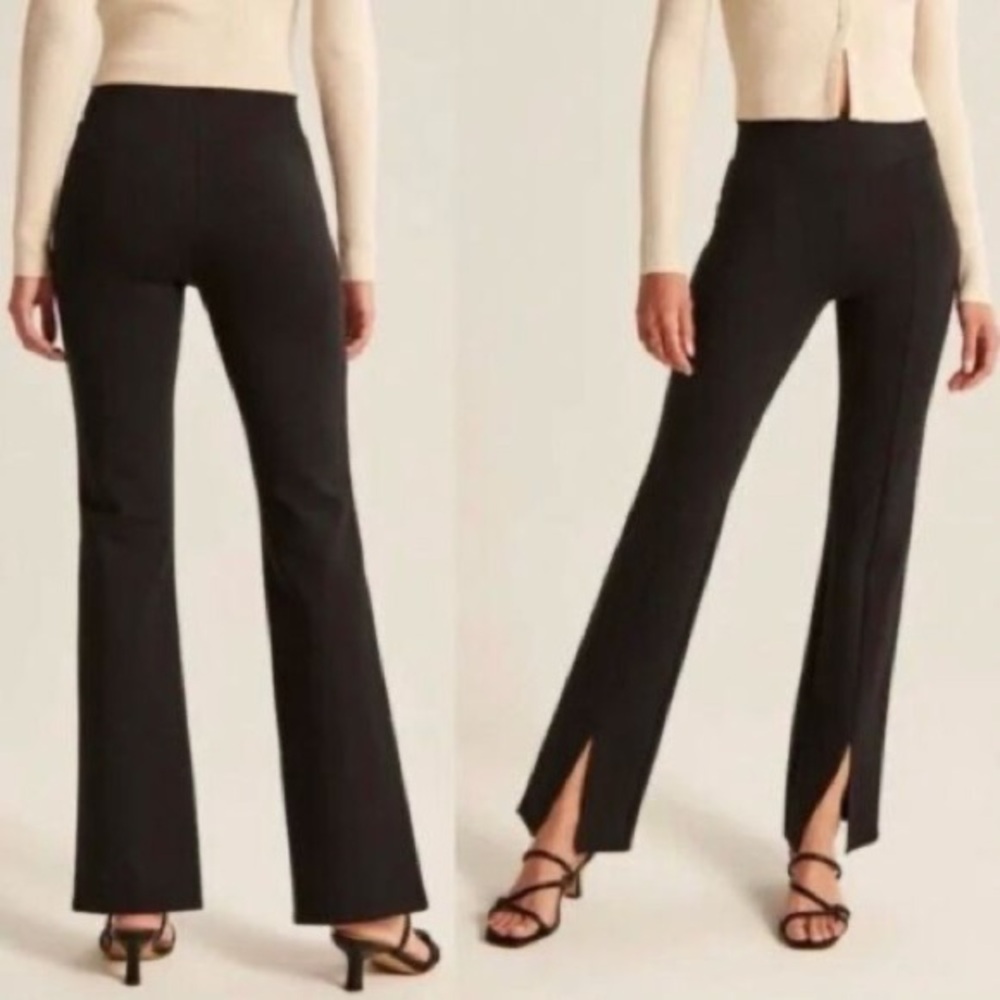 Abercrombie & Fitch Split Hem Black Pants